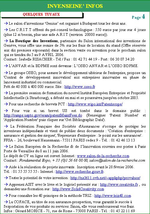 Magazine d'automne 2005  -  page 4