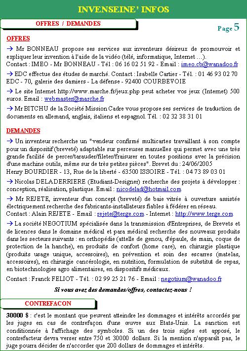 Magazine d'automne 2005  -  page 5