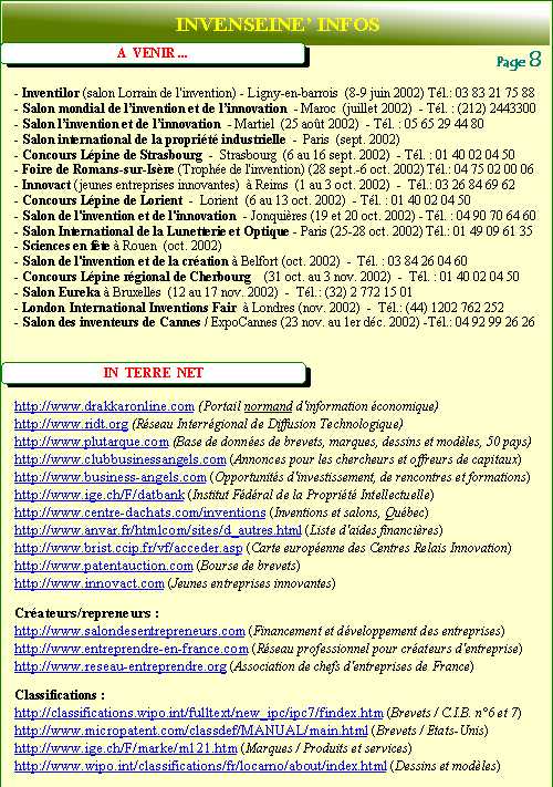 Magazine de printemps 2002  -  page 8
